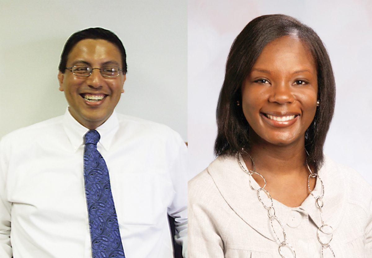 Frank Cuevas, executive director of University Housing, Melissa Shivers, assistant vice chancellor for the Division of Student Affairs, and, not pictured, Jeff Cathey, associate dean of students, are new staff members in the Division of Student Affairs this year.