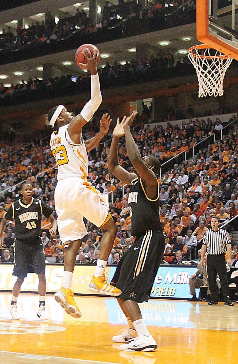 Cameron Tatum goes for the basket againsg Vanderbilt on Jan. 15. Tatum averages 10 points and 3.5 rebounds per game. His season high is 21 points against Florida on Jan. 11.