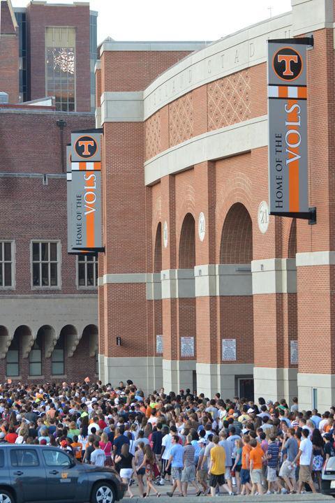Freshmen enter Neyland Stadium after attending Torch Night on Monday, Aug. 15. The First-Year Studies courses are set to introduce freshmen to the academic and personal challenges that college presents and give them the tools needed to succeed while also enjoying their time at UT.