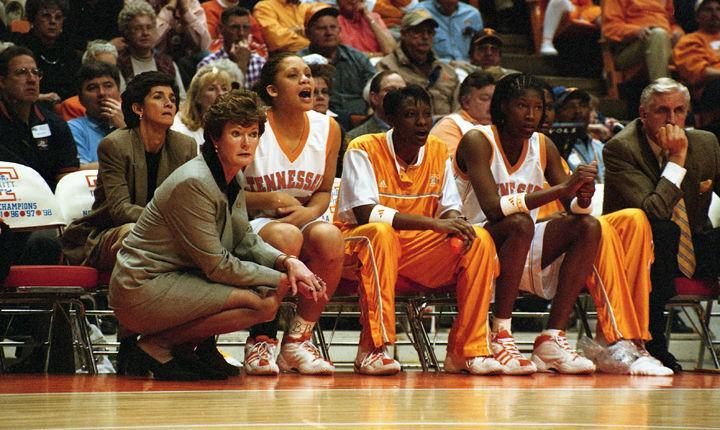 Pat Summitt on the bench.