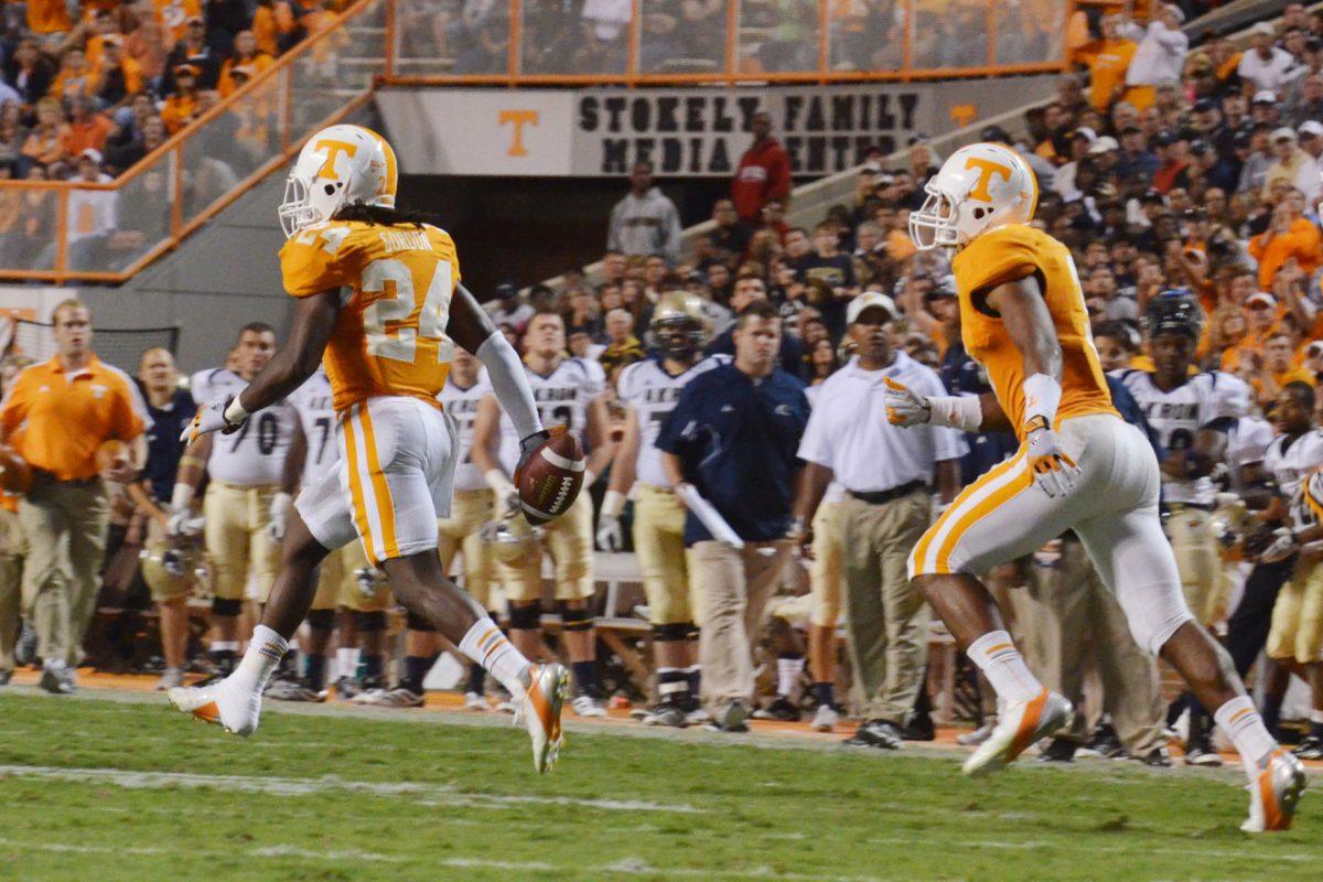 Eric Gordon runs the ball against Akron on Sept. 22.