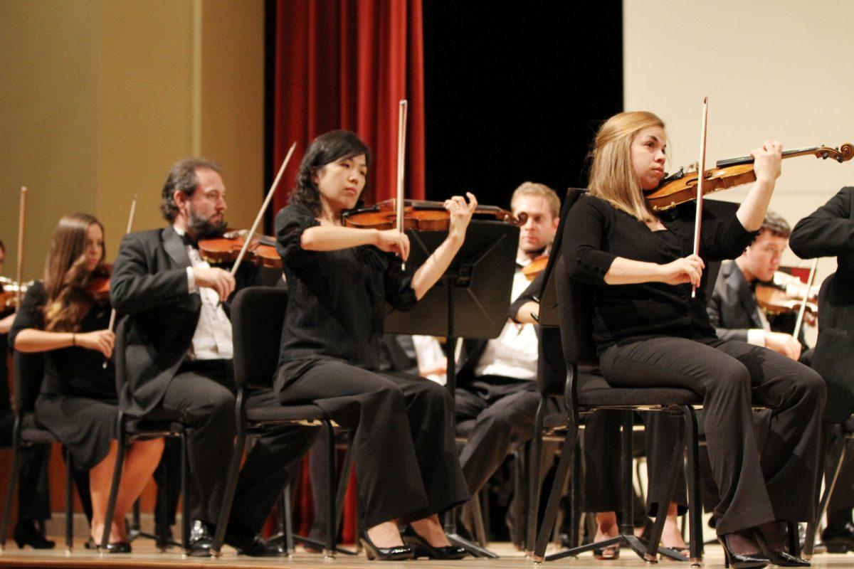 Members of the UT Symphony Orchestra perform during their concert on Sept. 23.