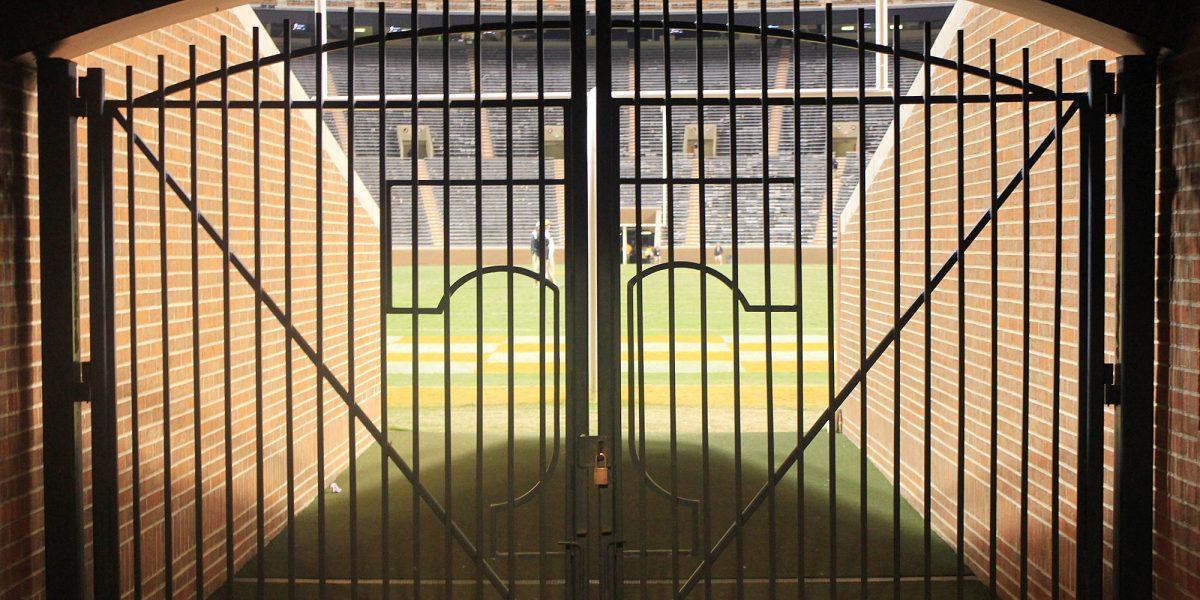 Neyland Stadium stands almost empty after the Akron game on Sept. 22.