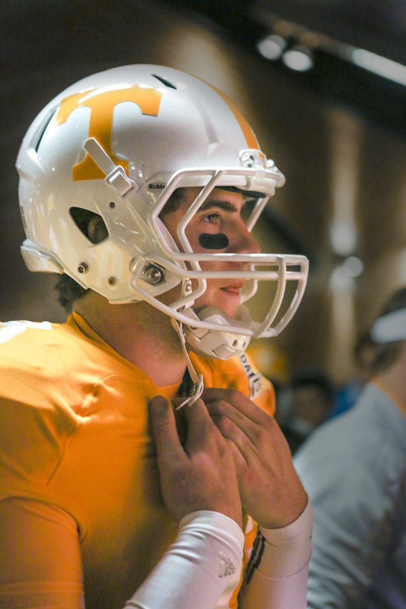 Tyler Bray waits outside the locker room to enter the field against Alabama on Saturday.