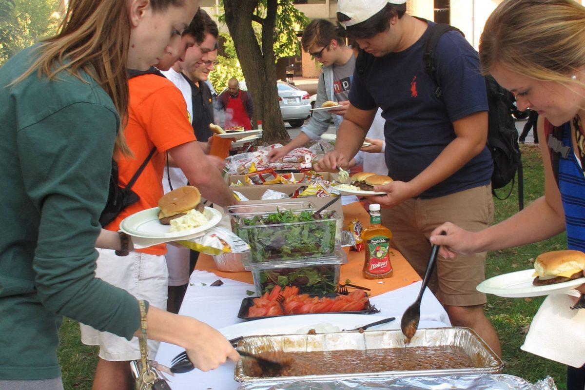 Students get free barbecue at the fall festival, marking the end of the CCI Diversity and Inclusion week in Circle Park on Oct. 4. This year's theme "Expanding and Understanding our Diverse World" featured panel discussions to highlight the range of diversity issues.