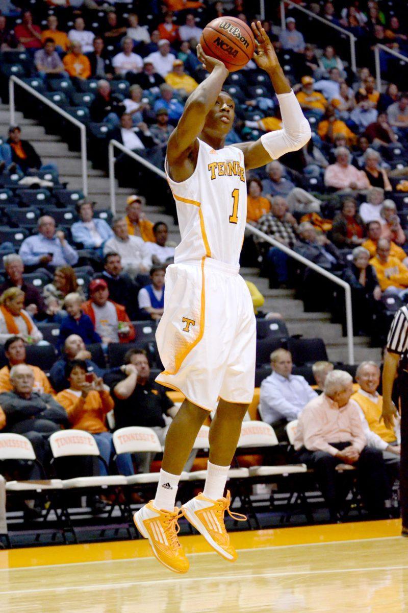 Josh Richardson goes for two points against Victory on Nov. 5. Richardson put the Vols on the scoreboard against Kennesaw on Friday night.
