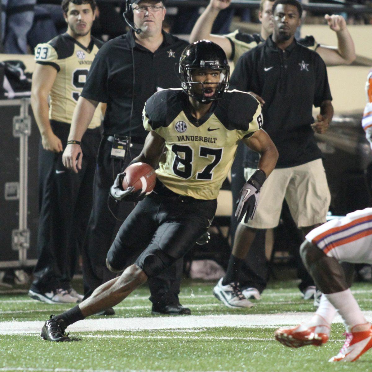Wide receiver Jordan Matthews streaks down the field against Florida on Oct. 13.