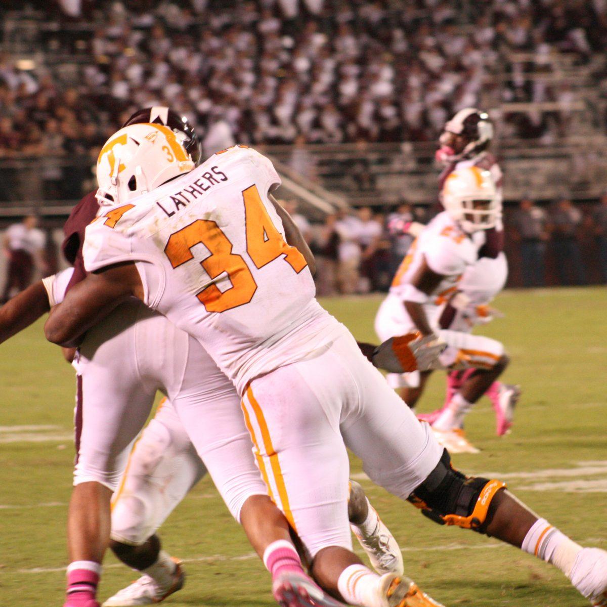 Running back Shawn Southward outruns a North Texas player on Sept. 22.