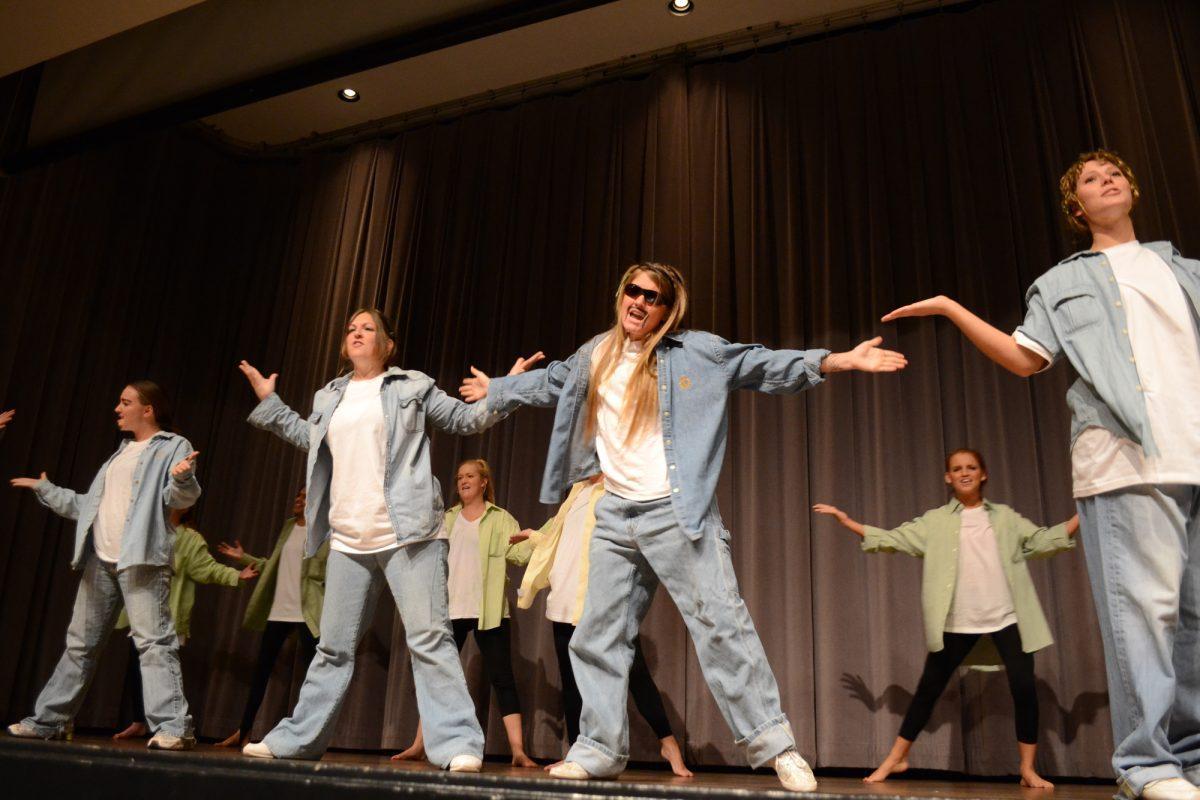 Sororities lip sync and choreograph for the “24th Annual Battle of the Bands” in the University Center Auditorium on Wednesday.
