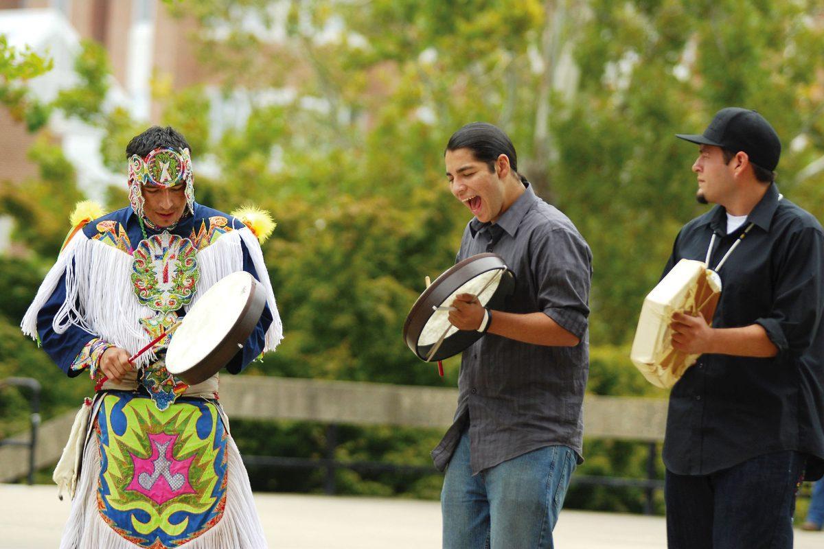 The Native American Student Association drum performance. Friday, Nov. 30, 2012.