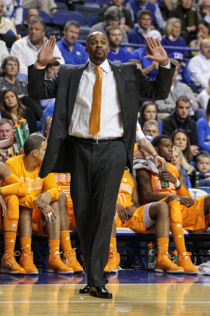 Cuonzo Martin reacts while watching his team play against Kentucky on Jan. 15.