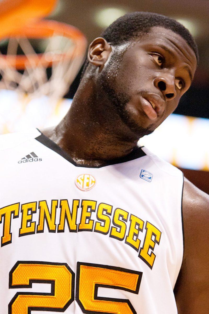 Dwight Miller waits for a call against Austin Peay on Dec. 12, 2011.