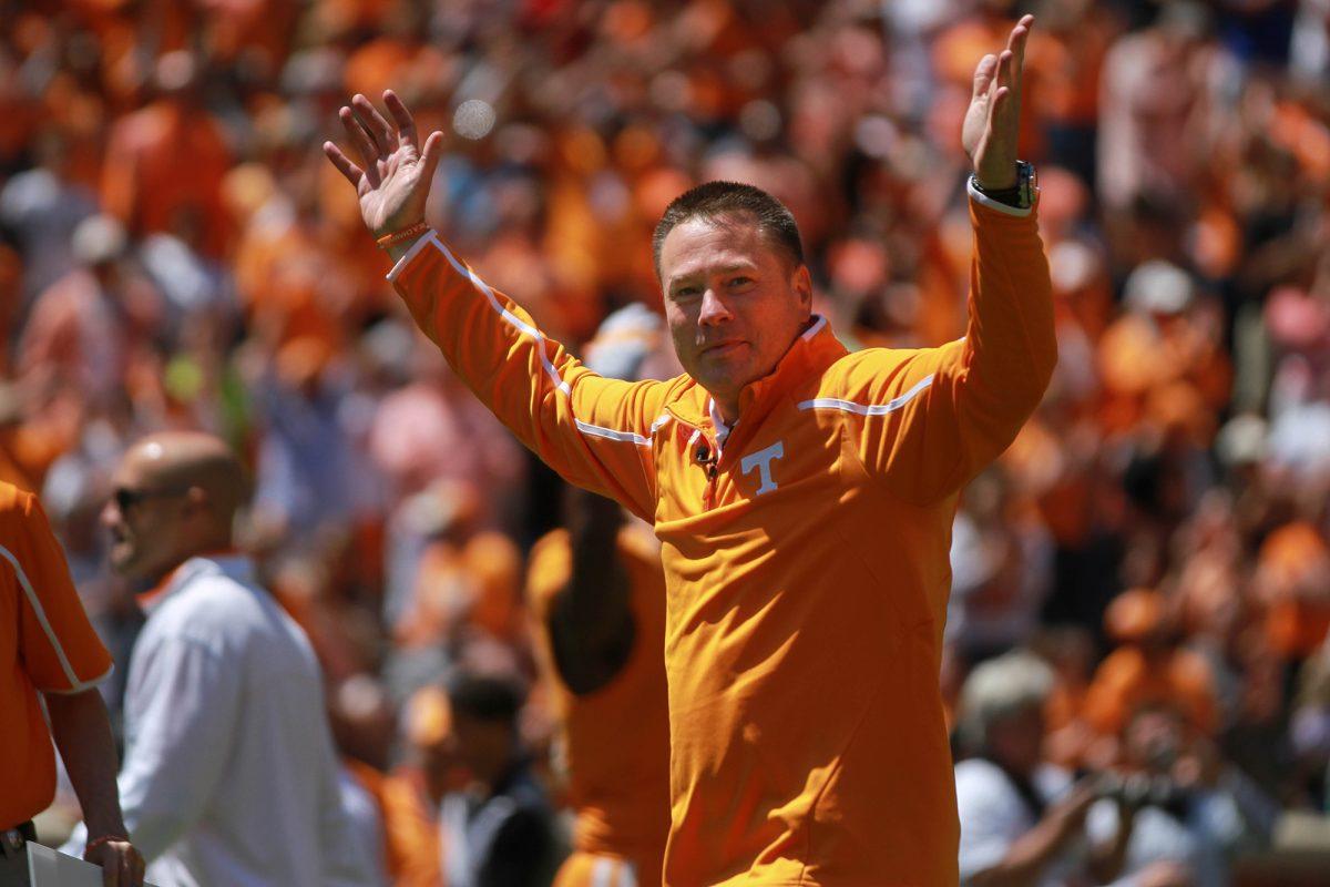 Head coach Butch Jones makes his coaching debut at the Orange and White game on Saturday.