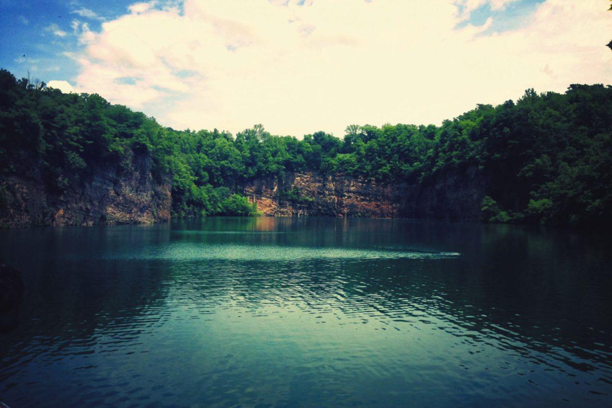 The quarry off of Blount Avenue offers a large swimming hole for adventure seekers.