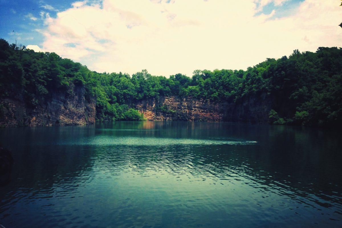 The quarry off of Blount Avenue offers a large swimming hole for adventure seekers.