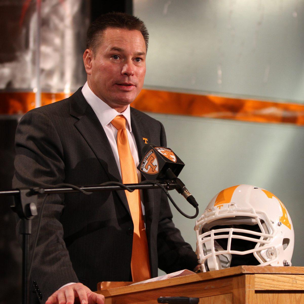 Butch Jones introduces himself as the new Tennessee head coach at a press conference on Dec. 7, 2012.