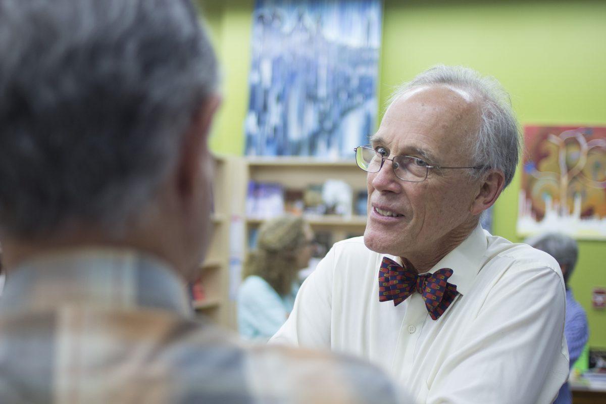 Former UT law professor Zygmunt Plater, now a professor at Boston College of Law, spoke at Union Avenue Books to promote his new book, "Snail Darter and the Dam," which aims to dispel many misconceptions surrounding the case.