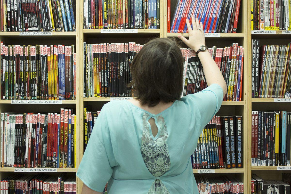UT graduate Luci Brown investigates the extensive comic book selection at McKay's Used Books, CDs, Movies and More.