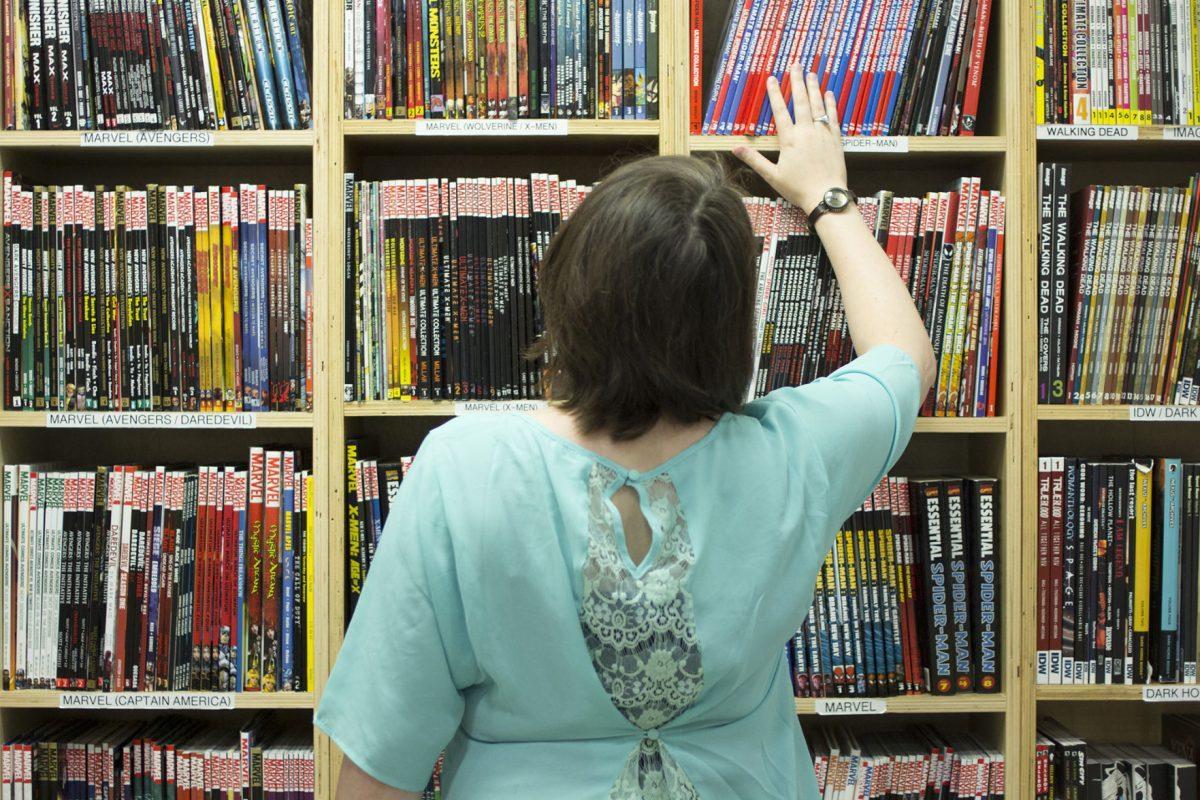 UT graduate Luci Brown investigates the extensive comic book selection at McKay's Used Books, CDs, Movies and More.