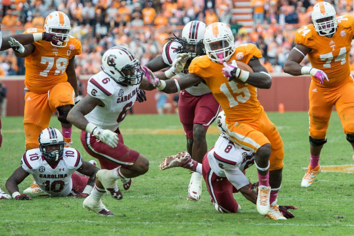 UT beat South Carolina 23 to 21 on Oct. 19.