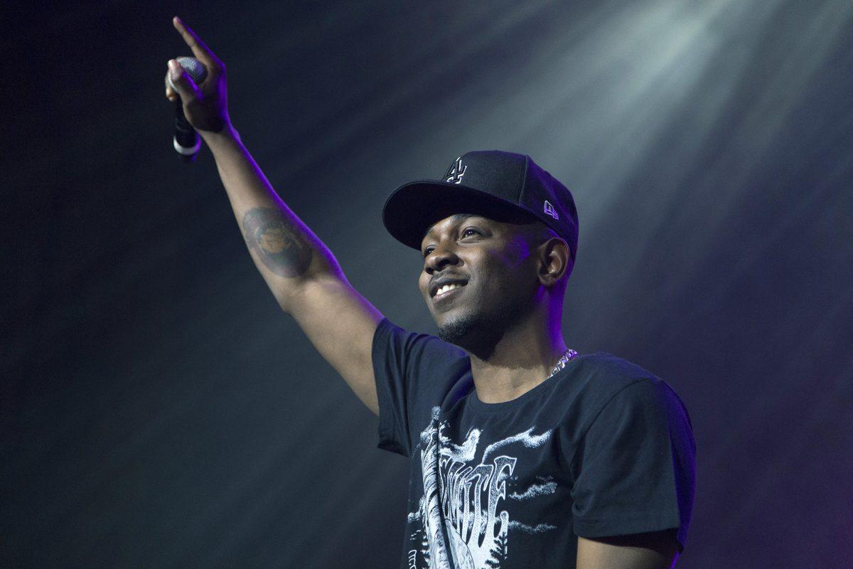 Kendrick Lamar performs at Commodore Quake, Vanderbilt's annual music festival, on Oct. 3. Lamar, along with Wale, headlined the annual event.