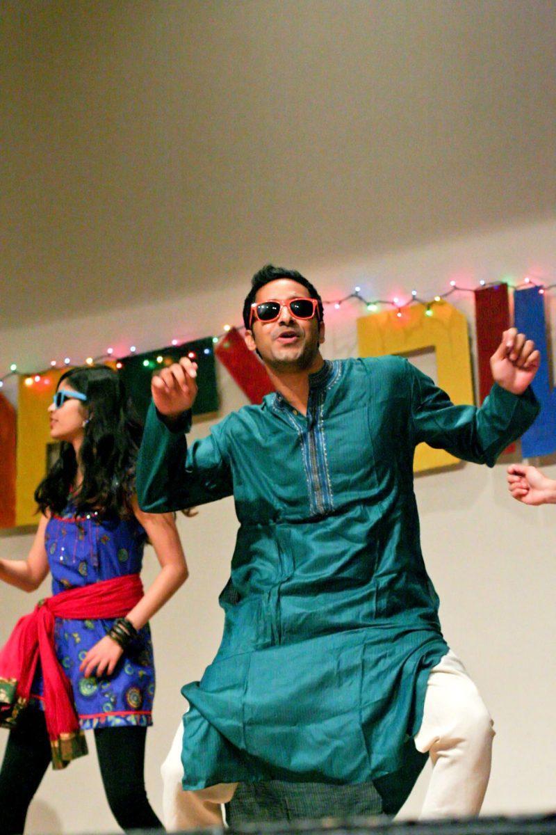 A dancer casually participates in a Bollywood performance during the Diwali festival at the UC on Nov. 10.