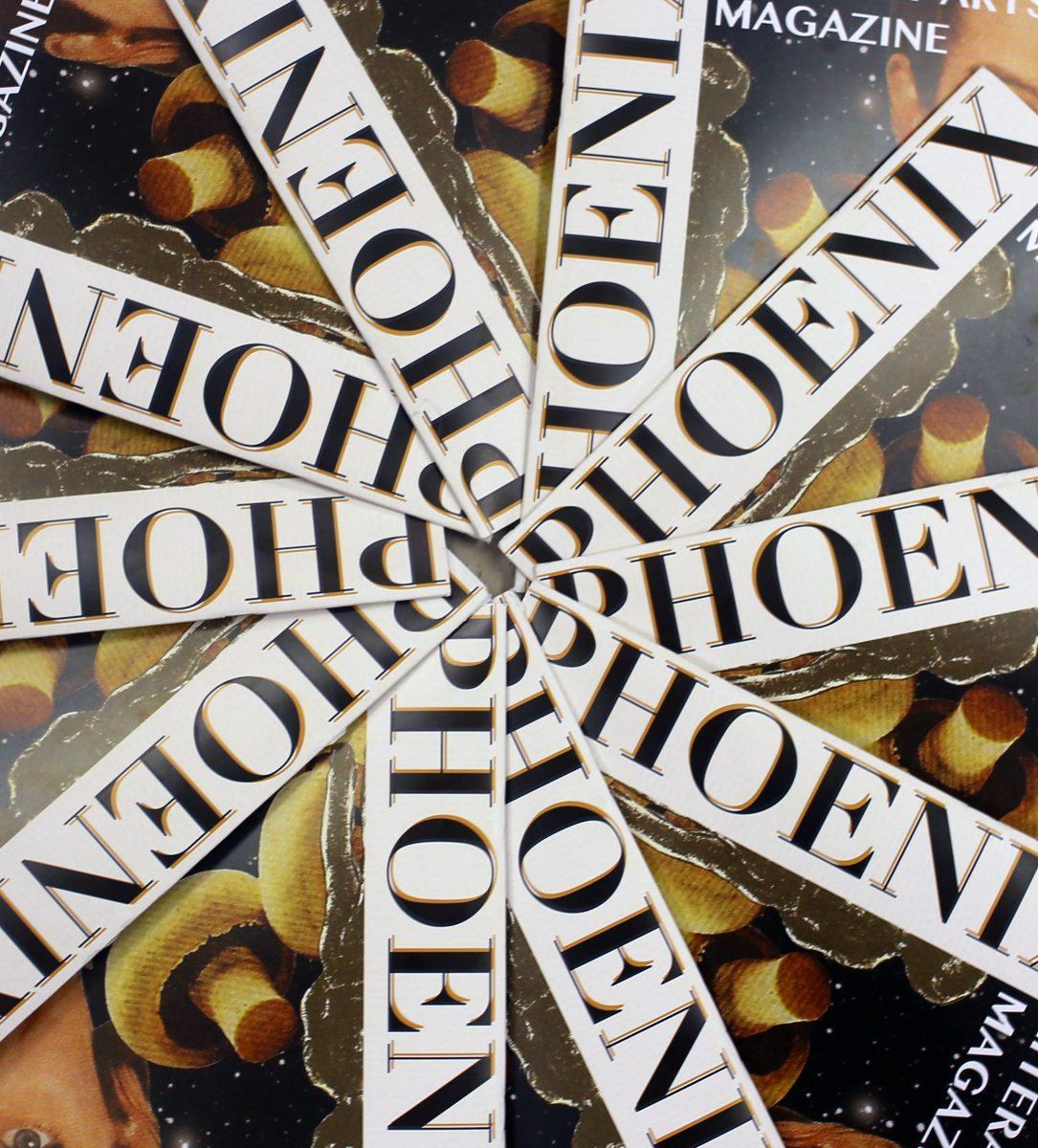 The Spring 2014 edition of the Phoenix Literary Arts Magazine features eight student writers and one artist.