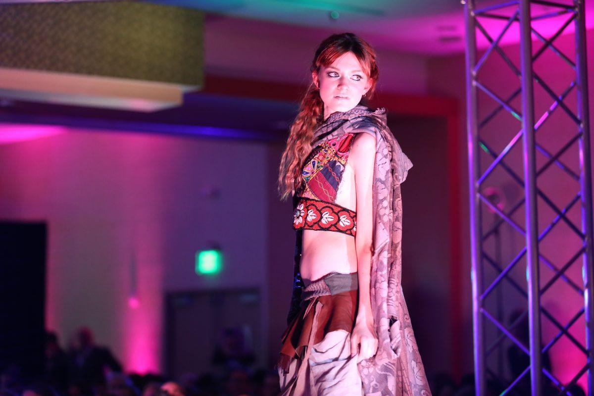Royal Peasantry, a clothing brand from Asheville, N.C. and worn by the model pictured, creates clothing out of renewable resources.