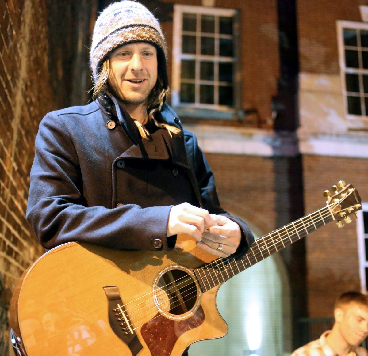 Jon Foreman, lead singer of Switchfoot, performs an acoustic set for a small group of fans after the band's performance at the Bijou Theatre March 14.