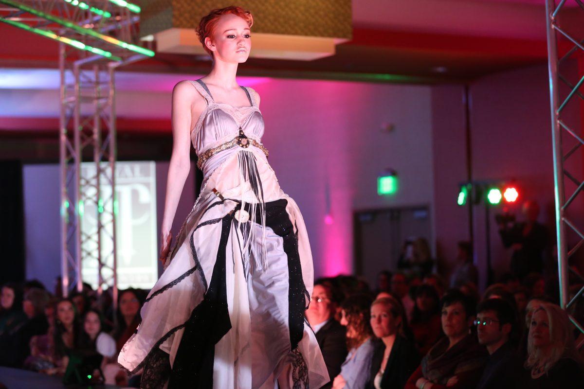 The Grand Finale event for Knoxville Fashion Week featured four collections, including Shattered Stitch Cosplay, pictured above, KRISTI, Royal Peasantry and design duo Kelly Jones and Diane Corey.