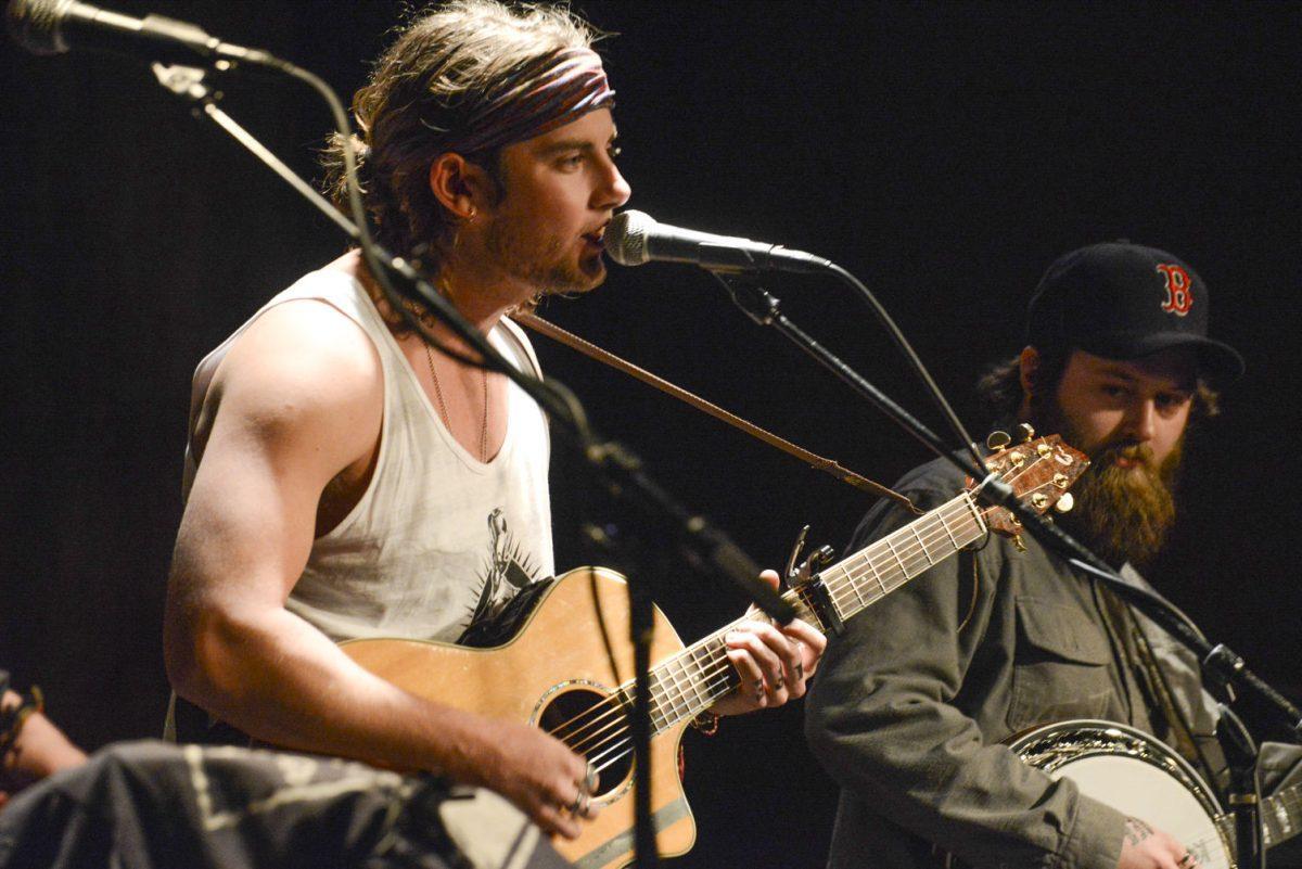 Judah Akers, guitarist and lead vocalist for Judah &amp; the Lion, serenades the crowd at The Square Room on Saturday.