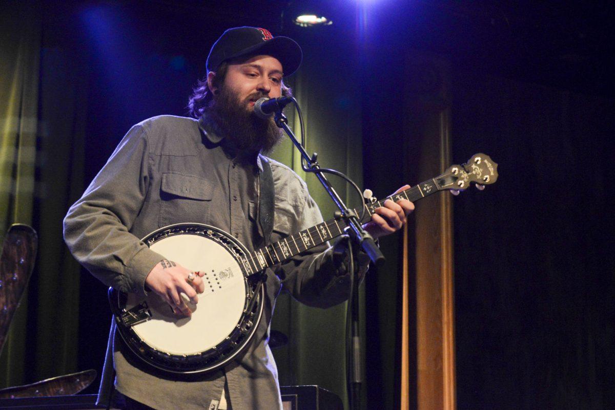 Nate Zuercher plays the banjo and performs vocals for the band Judah &amp; the Lion at The Square Room on Saturday.