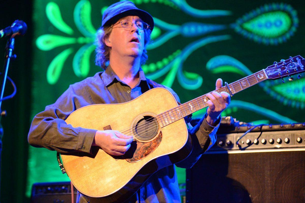 Andy Goessling of Railroad Earth performs at the Bijou Theatre on Wednesday.