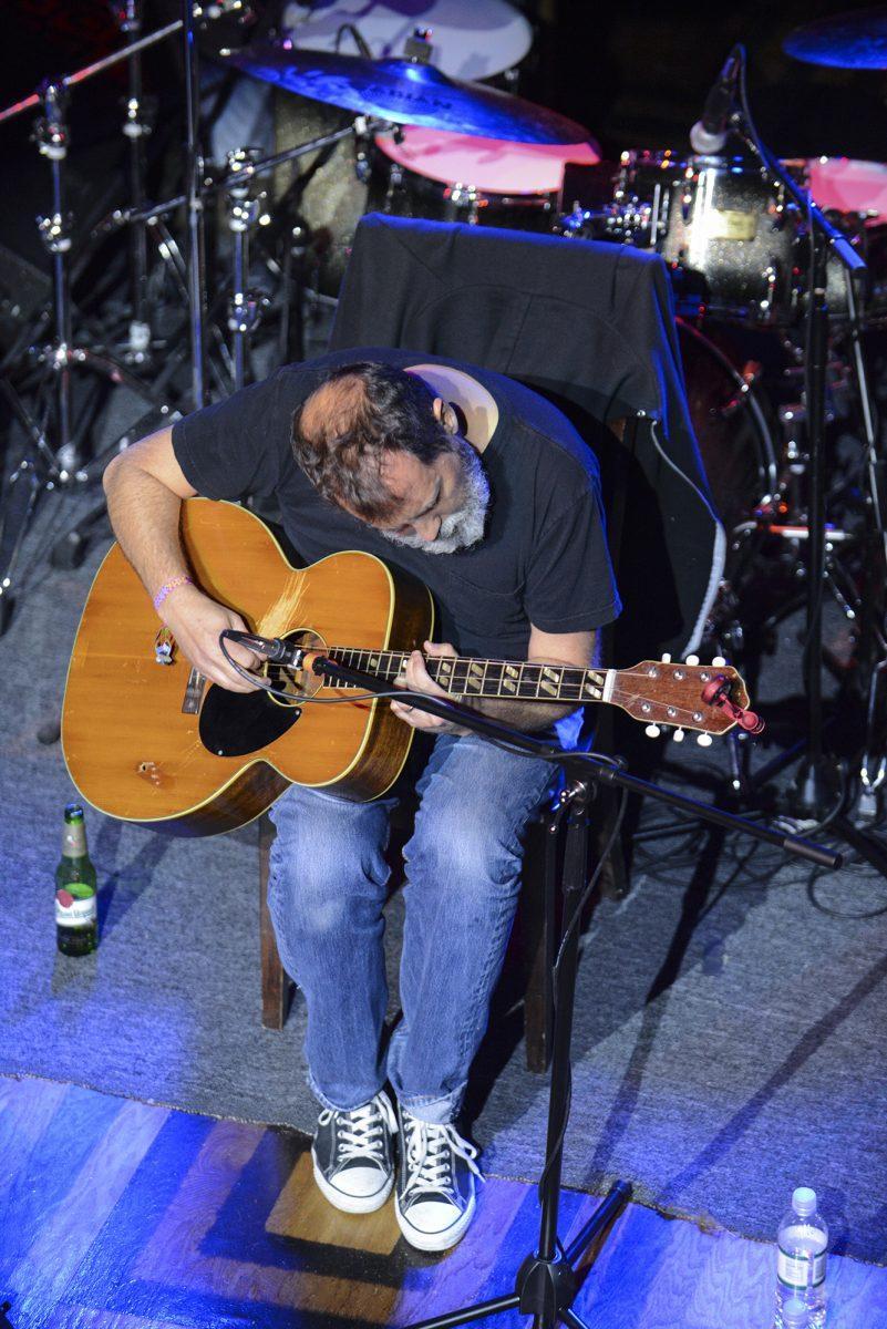 Bill Orcutt, former guitarist and founder of the duo, later a trio, Harry Pussy, performs at Scruffy City Hall on Saturday.