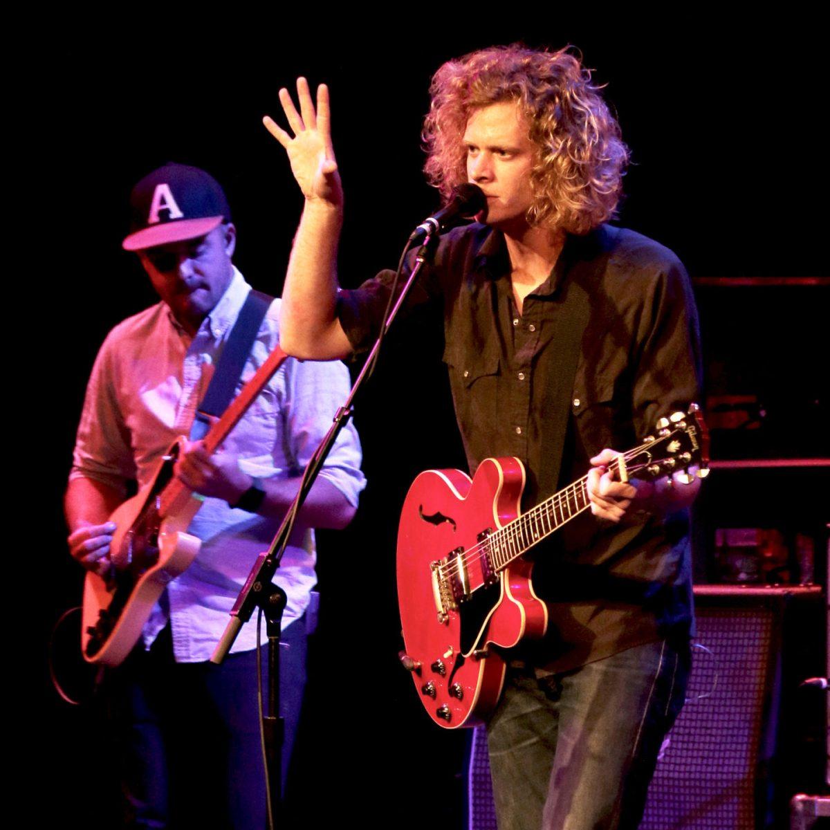 Matt Thiessen, lead singer of Relient K, performs at the Bijou Theatre on Sept. 11.