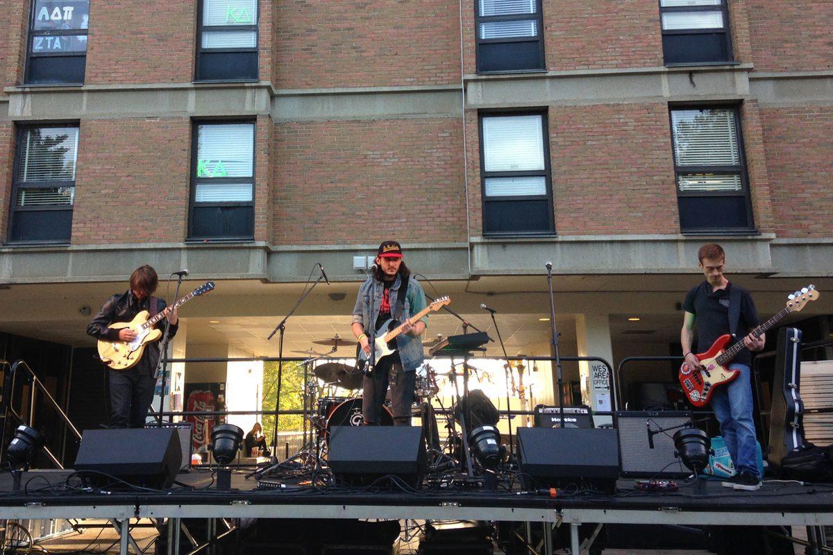 Tame and the Strange plays during the "Green Concert" as part of the "Sustainability Day Celebration" Thursday in Presidential Courtyard.