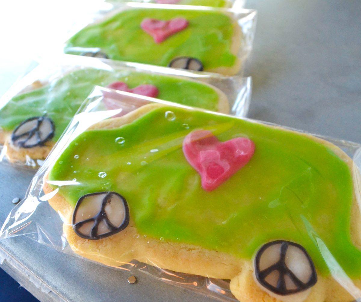 Big Love Bus sugar cookies are available upon rental of the bus.