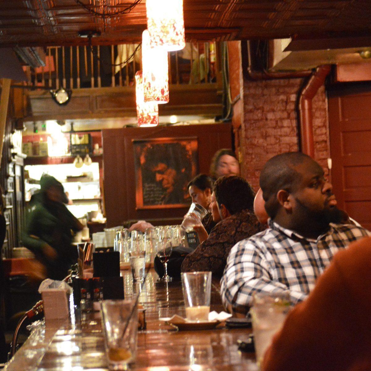 Dinner guests at the Bistro at Bijou enjoy the restaurant's relaxing atmosphere.