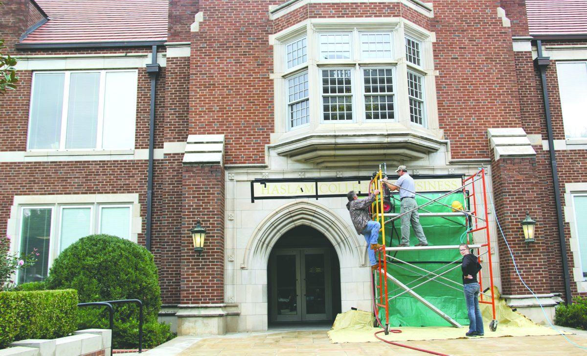 On Oct. 16, "Haslam College of Business" was added above the entrance to the Haslam Business Building.