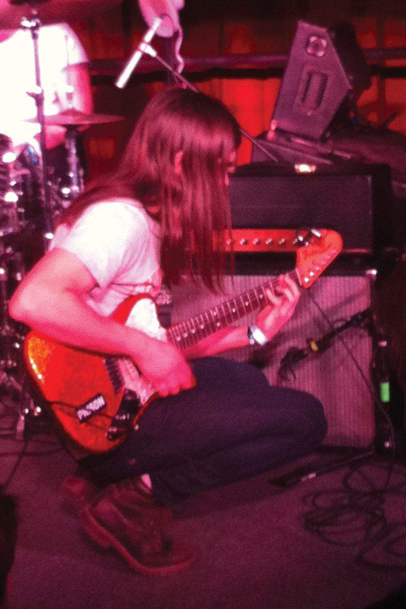 Lead singer and guitarist Jordan Smith of Diarrhea Planet, a rock band from Nashville, played at the International on Friday.