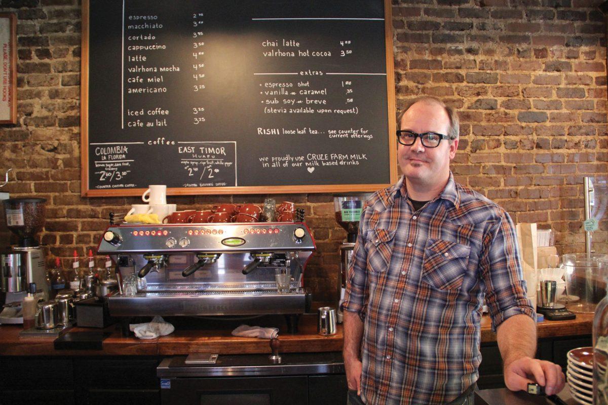 Old City Java: Sean Parrish has been working with coffee for 8 years. His favorite coffee to make is a cappucino, and his favorite to drink is drip coffee or espresso.