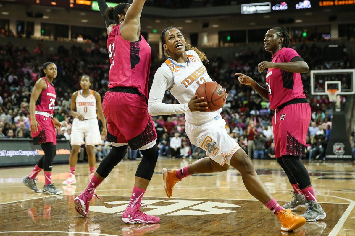 Junior forward Bashaara Graves lead the Lady Vols with 20 points and seven rebounds during their game against the South Carolina Gamecocks on Monday.