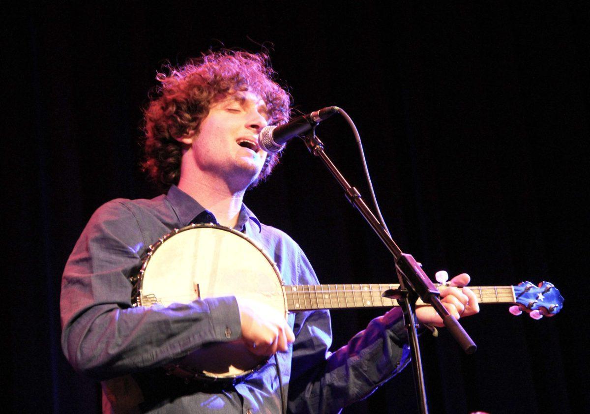 Folk music artist Sam Amidon performs at the Cellular Stage at the Bijou Theatre during the Big Ears Festival on Saturday.