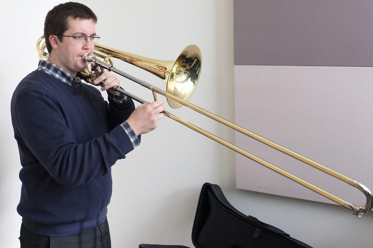 Sean Copeland, senior bass trombone player, is a national award winning musician.
