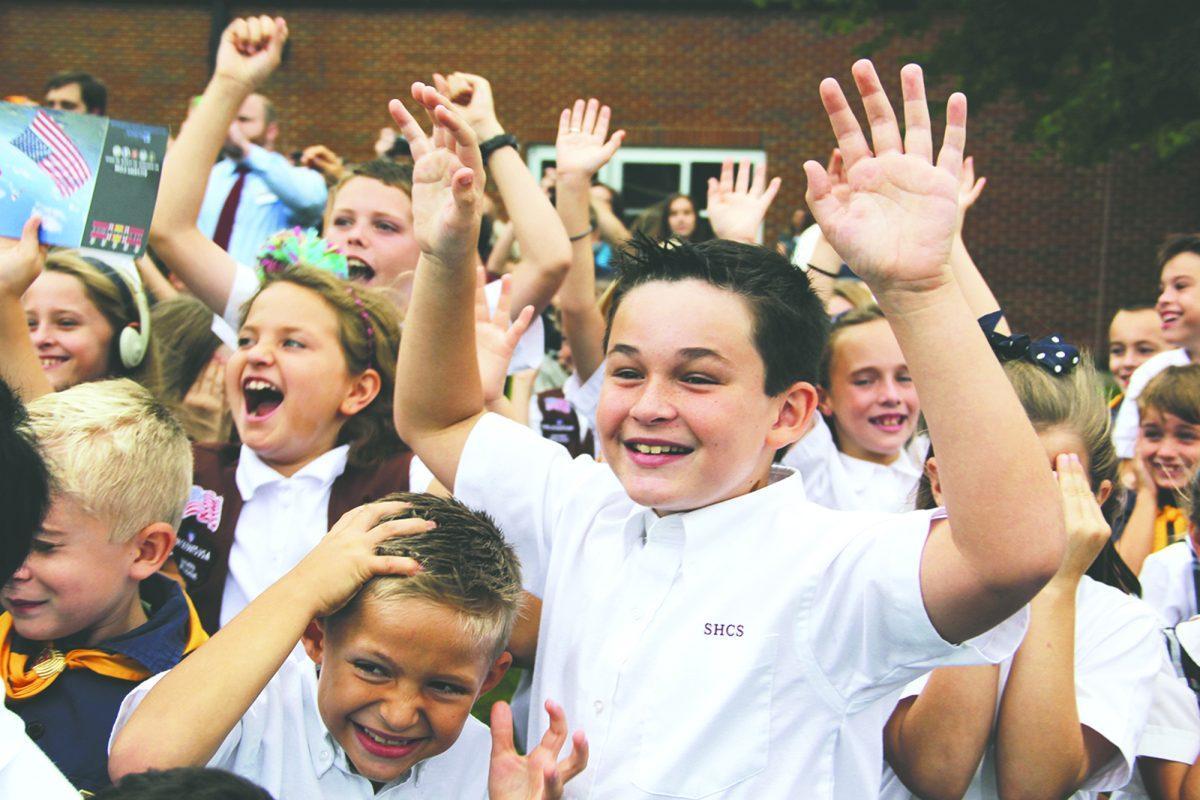 The time I got to hang out with some elementary school kids and watch a helicopter land.