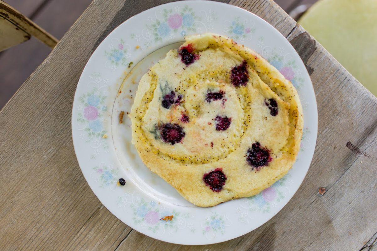 The Stella, one of many speciality pancakes offered at Flip's Batter Bar, comes with blackberries, lemon poppy seed swirl and rosemary syrup.