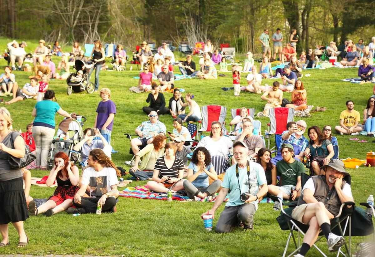 The venue at Ijams Nature Center is an open amphitheater surrounding a fully equipped concrete stage.  