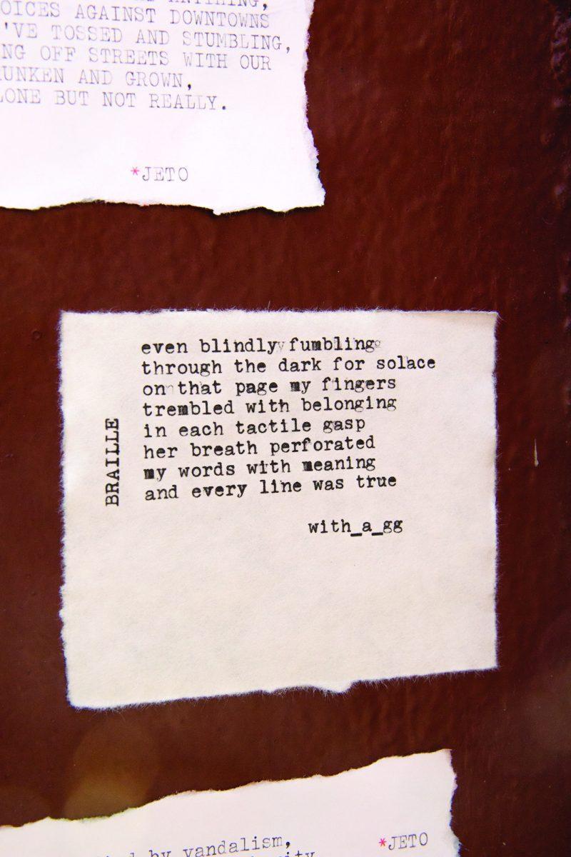 Lauren Madewell, also known as *JETO, and Genna Gazelka, with_a_gg, take their writing to the streets in the form of literary graffiti.