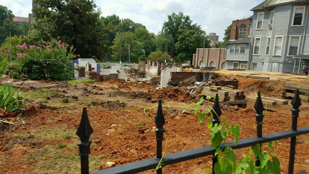 What the White Street house left behind will become the foundation for a new science building at the university.