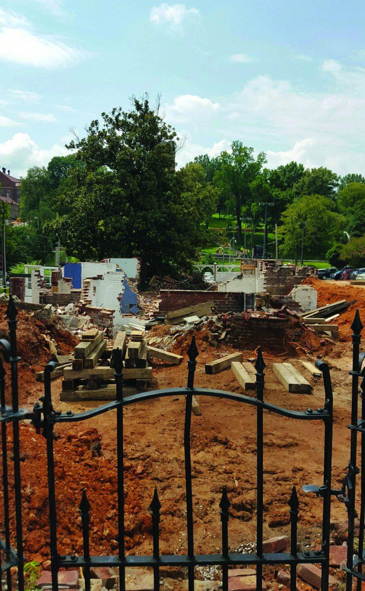 Where the historic home formerly stood on White Avenue.